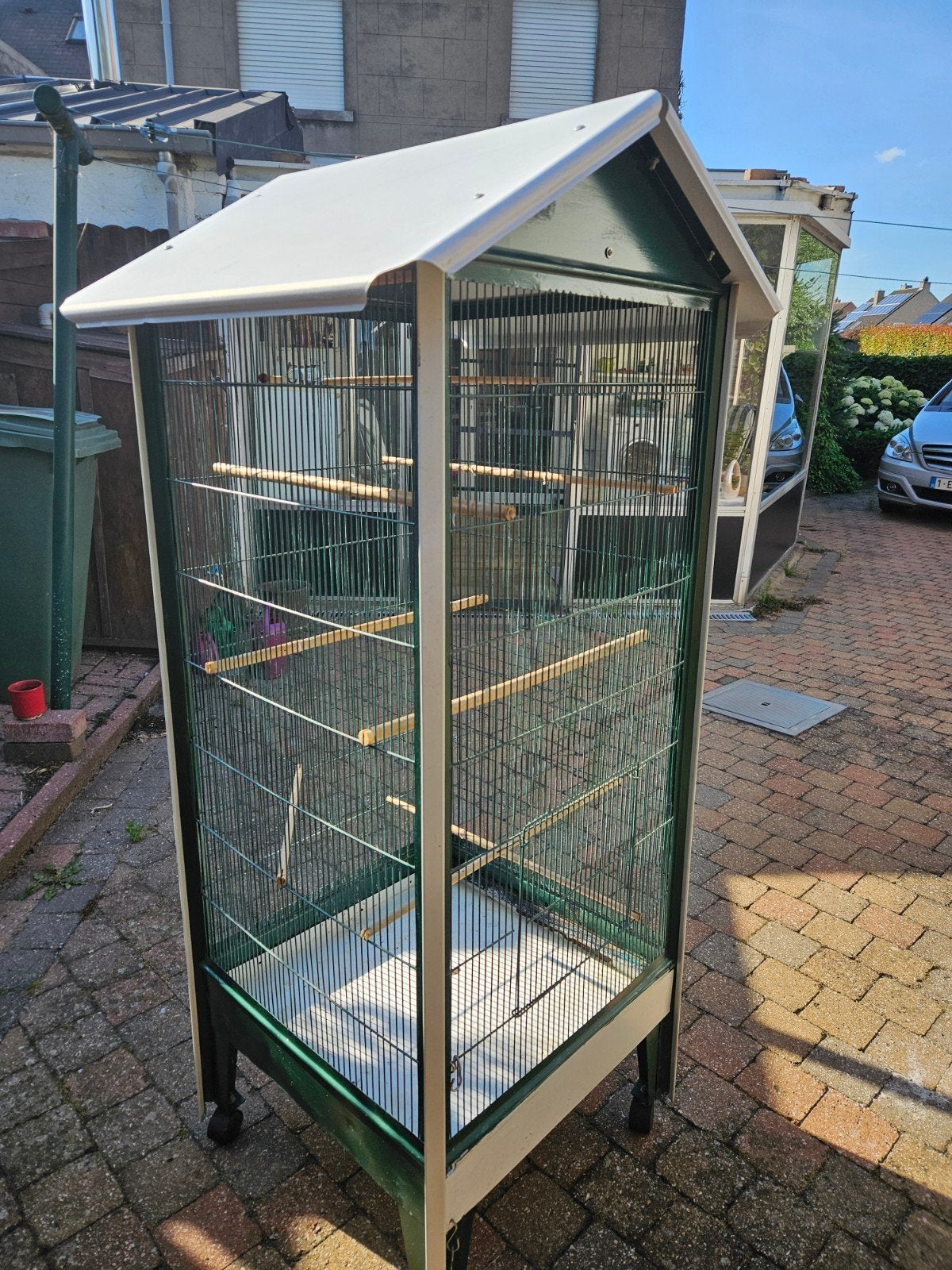 Vogelkooi 60x60x165 op wieltjes, Dieren en Toebehoren, Ophalen, Vogelkooi
