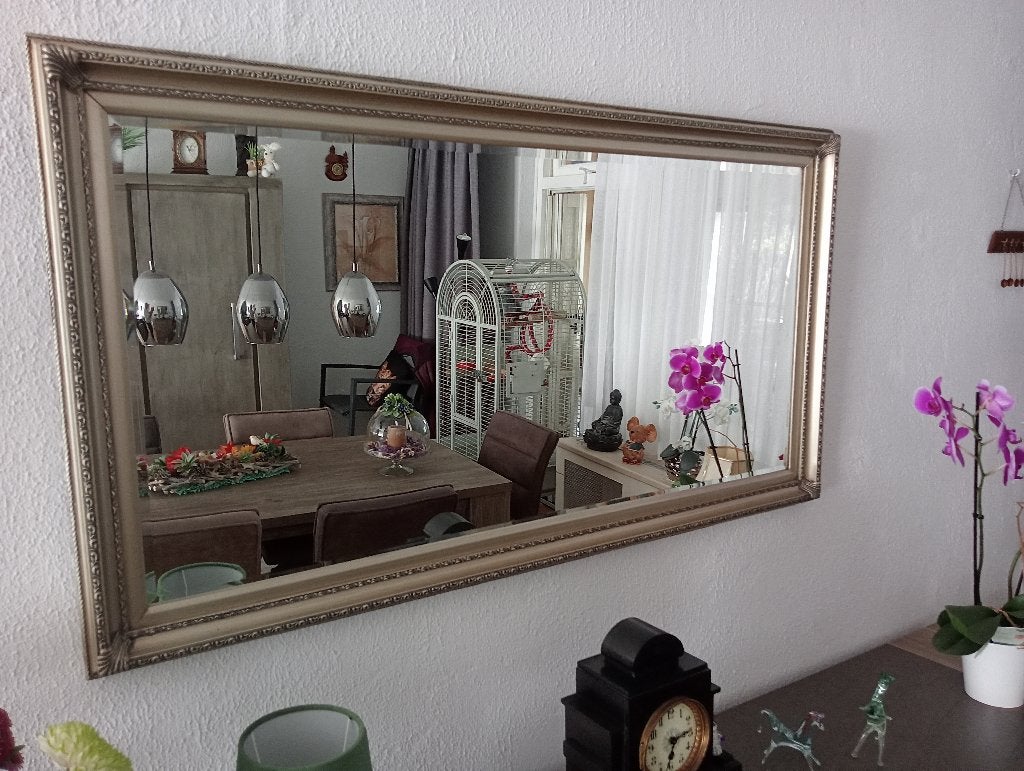 Vierkant spiegel, Huis en Inrichting, Woonaccessoires | Spiegels, Ophalen of Verzenden, Gebruikt, Vierkant