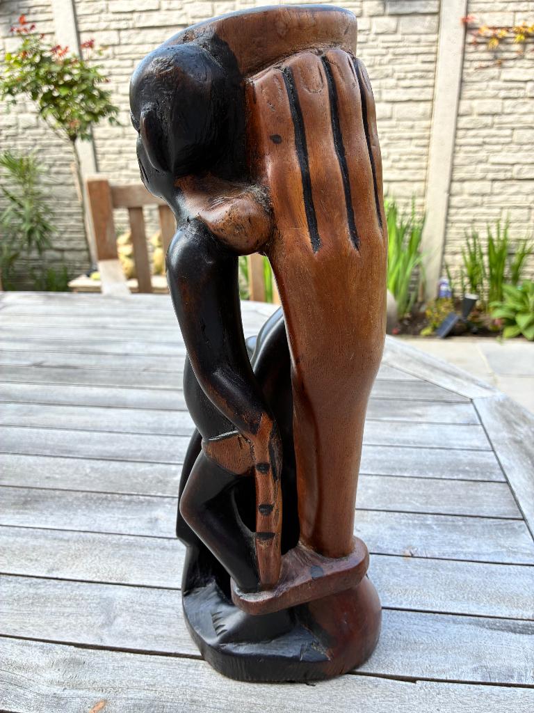 Afrikaans beeld., Ophalen of Verzenden, Handgemaakt, 20 - 50 cm, Beeld