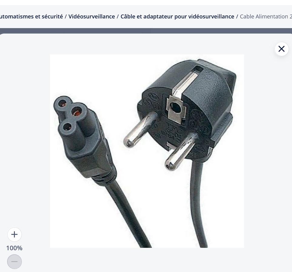 Cable Alimentation 220V tripolaire - oreille de mickey, Informatique & Logiciels, Pc & Câble réseau, Enlèvement, Comme neuf