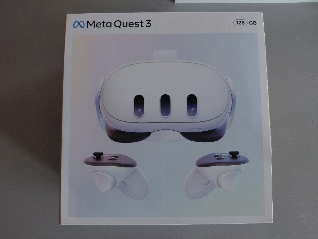 Meta Quest 3 128gb, Consoles de jeu & Jeux vidéo, Virtual Reality, Comme neuf, PC, Lunettes VR, Enlèvement