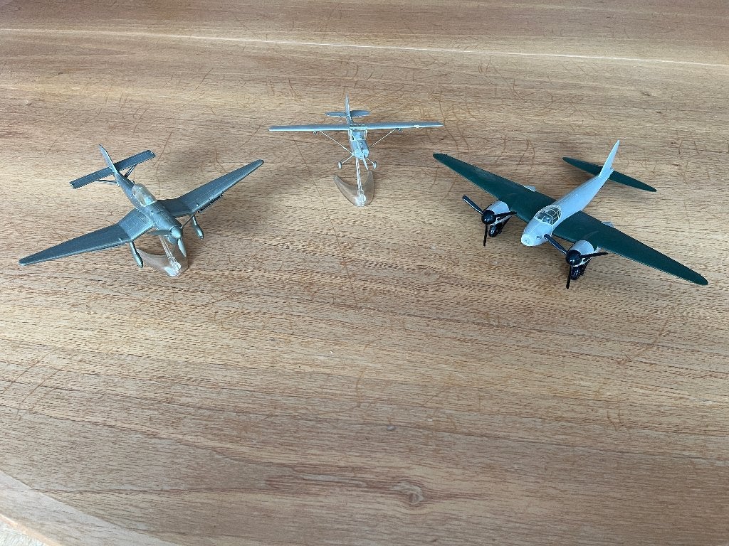 3 vintage vliegtuigen, Hobby en Vrije tijd, Modelbouw | Vliegtuigen en Helikopters, Ophalen of Verzenden, Gebruikt, Vliegtuig