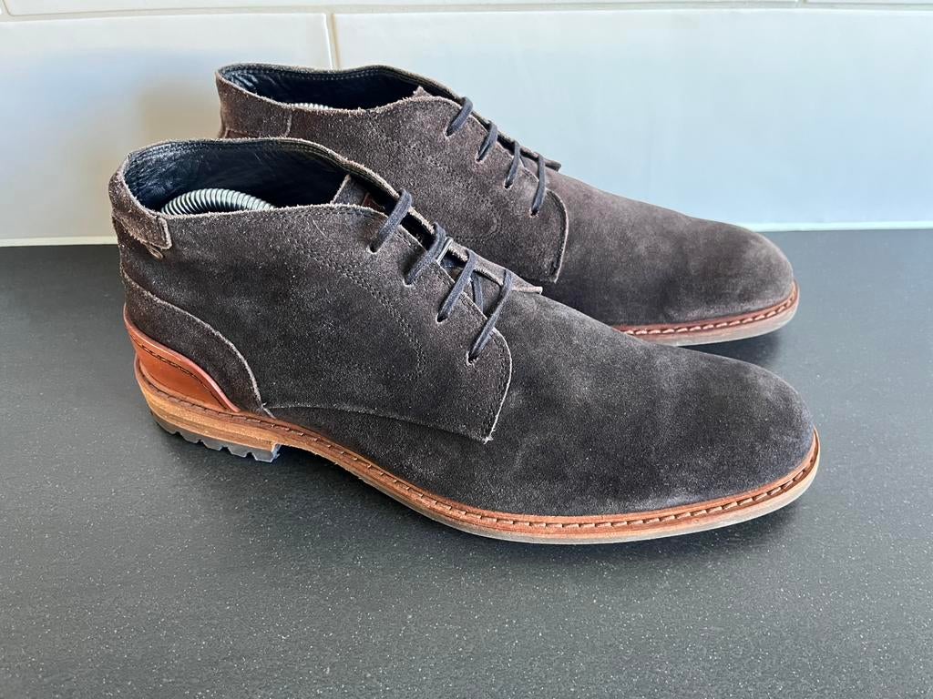 Floris van Bommel herenschoenen 8 / 42 weinig gedragen, Bruin, Boots, Ophalen of Verzenden, Zo goed als nieuw