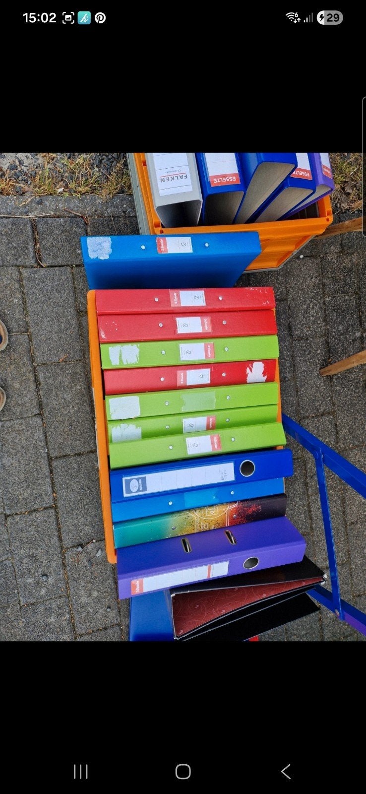 ringmappen, Ophalen