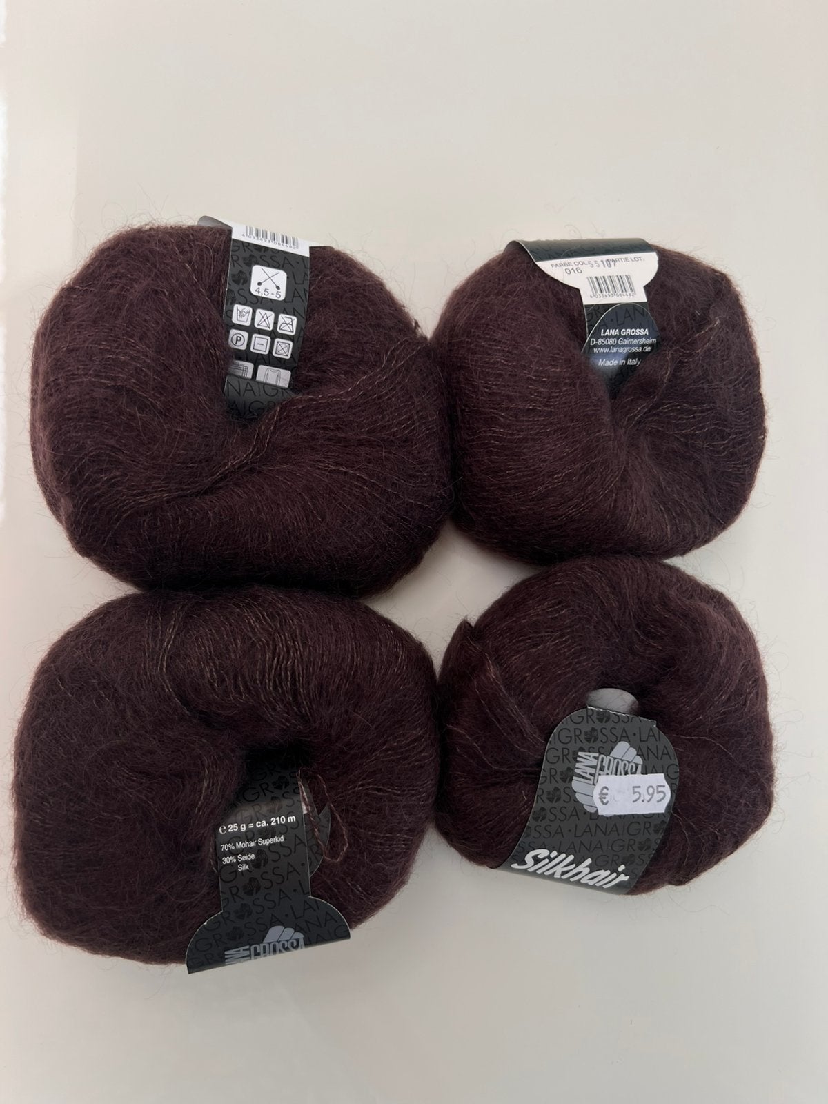 15 x Lana Grossa/70% mohair/30% zijde/4,5 of 5 priem, Hobby en Vrije tijd, Ophalen, Nieuw