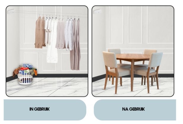 Clothesline Fil extensible avec âme en acier - 8,4 m, blanc, Enlèvement ou Envoi, Comme neuf, Autres types