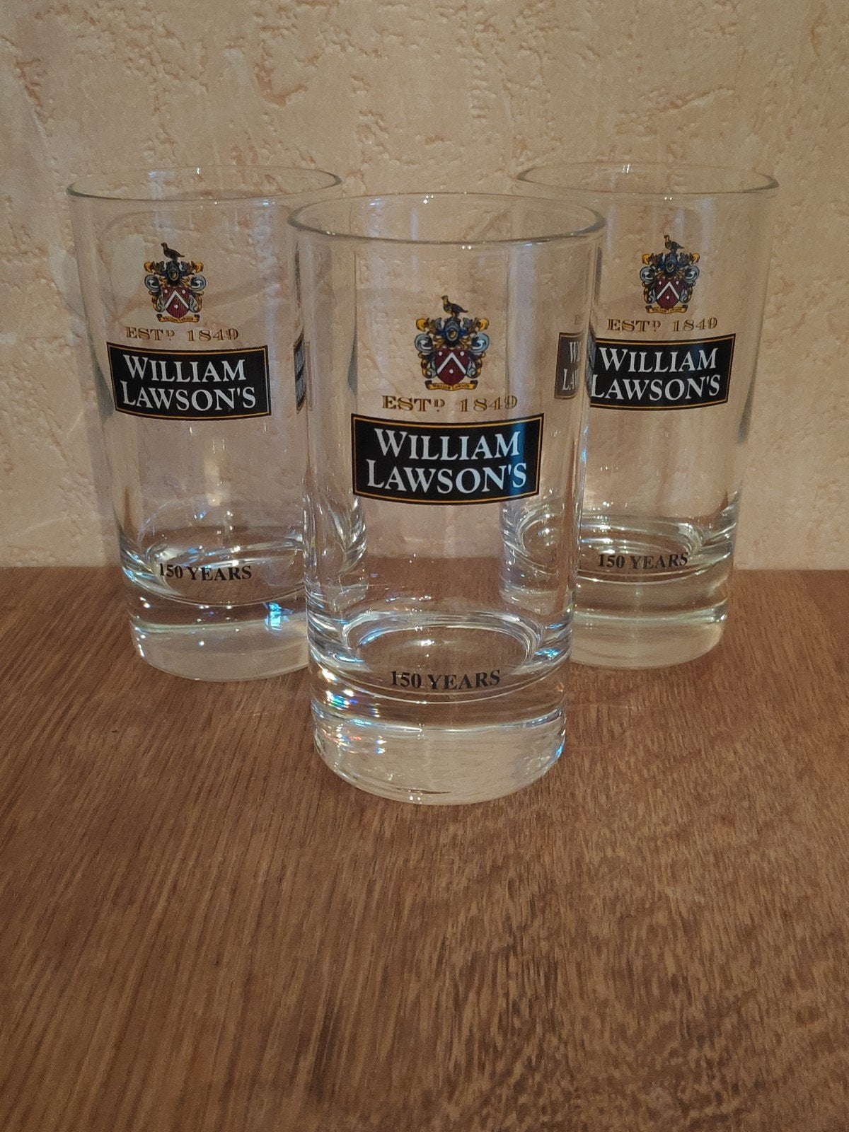 3 Verres à Whisky William Lawson 150 years, Enlèvement