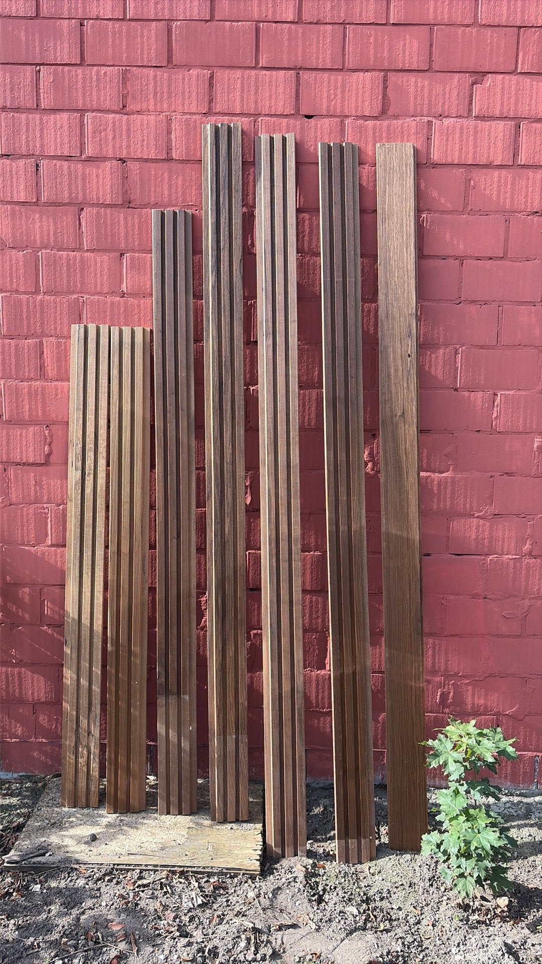 Houten Wandpanelen / Gevelbekleding (17 lange), Planches, Bois dur, Comme neuf, Enlèvement