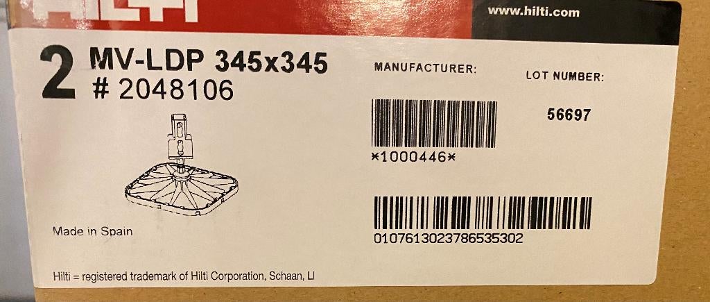 Hilti - Plaque de répartition, Enlèvement, Neuf, 250 mm ou plus, Autres types