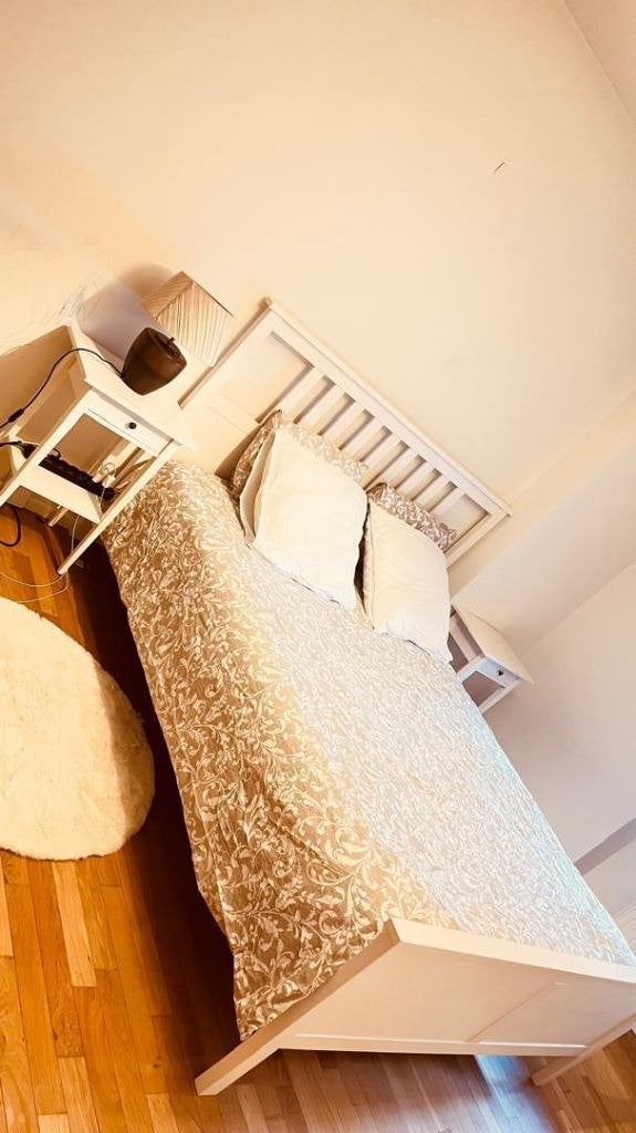 Lit IKEA complet (sommier + matelas) – Comme neuf –, Queen size, Comme neuf, Enlèvement, MARQUE IKEA
