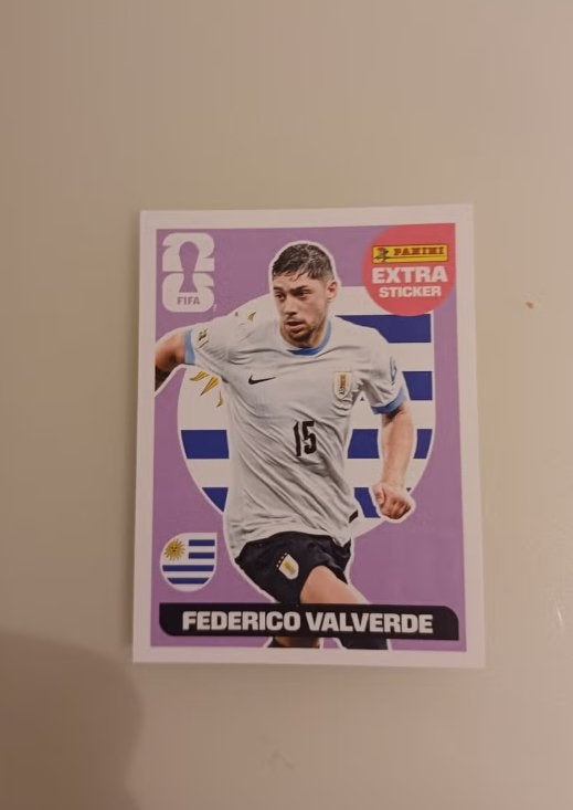 Panini WK 2026 Extra Sticker Federico Valverde Purple, Verzamelen, Ophalen, Nieuw, Overige typen