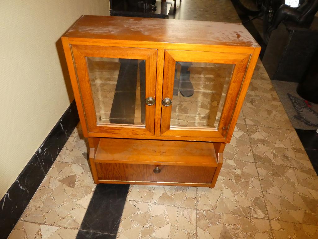armoire de toilette., Chêne, Moins de 25 cm, Avec porte(s), Comme neuf
