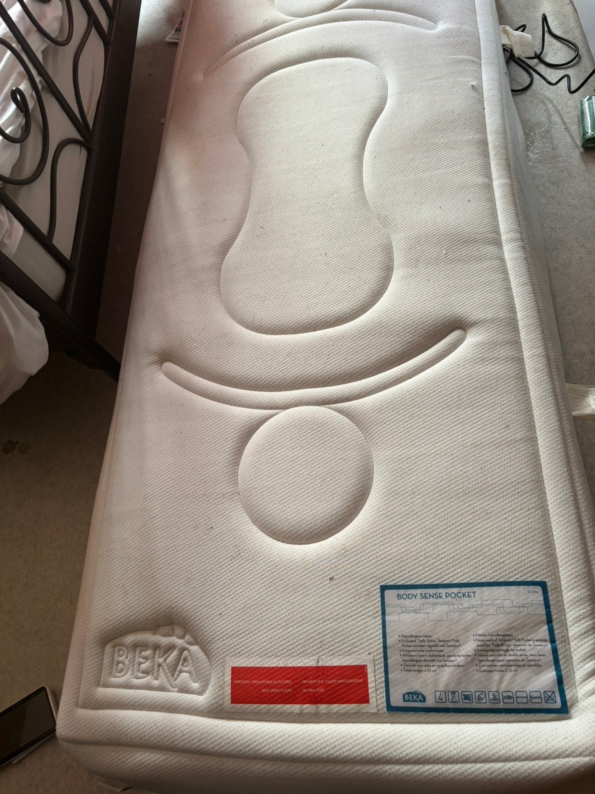 2 matelas, Maison & Meubles, Matelas, Comme neuf, 200 cm, Enlèvement