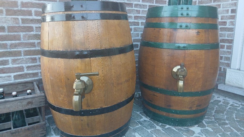 wijnvat & met bronzen kraan & regenton met kraan, Tuin en Terras, Ophalen, Met kraantje, 150 liter of meer, Nieuw