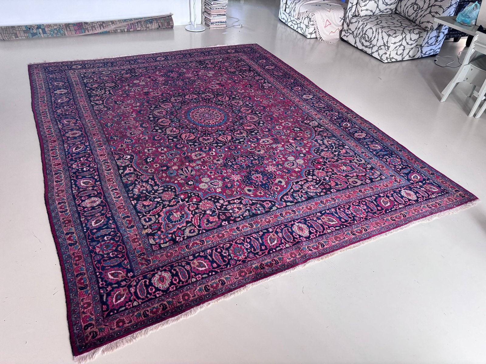 Groot antiek handgeknoopt perzisch tapijt 310x400, Ophalen, Gebruikt, 200 cm of meer, 200 cm of meer