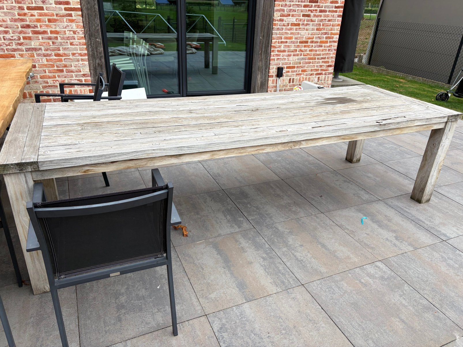 Oude teaktafel, Ophalen, Gebruikt, Rechthoekig, Hout