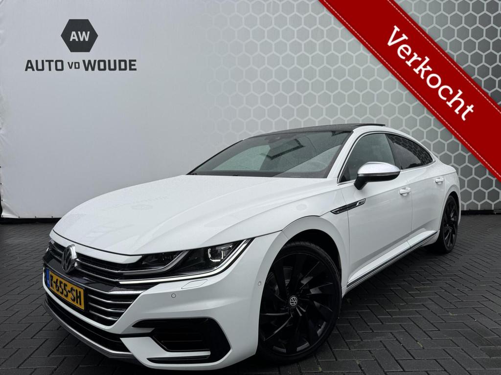 VW Arteon 2.0 TSI Business R-line Exclusive Trekhaak PANO, Auto's, Volkswagen, Arteon, 4 cilinders, 1984 cc, Wit