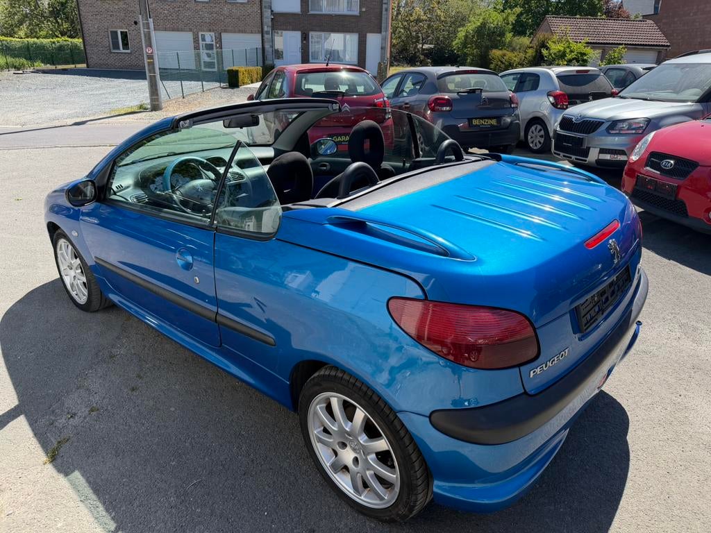 Peugeot 206 CC 1.6i Airco 0495/54 51 11, Auto's, 4 zetels, 4 cilinders, Cabriolet, Blauw