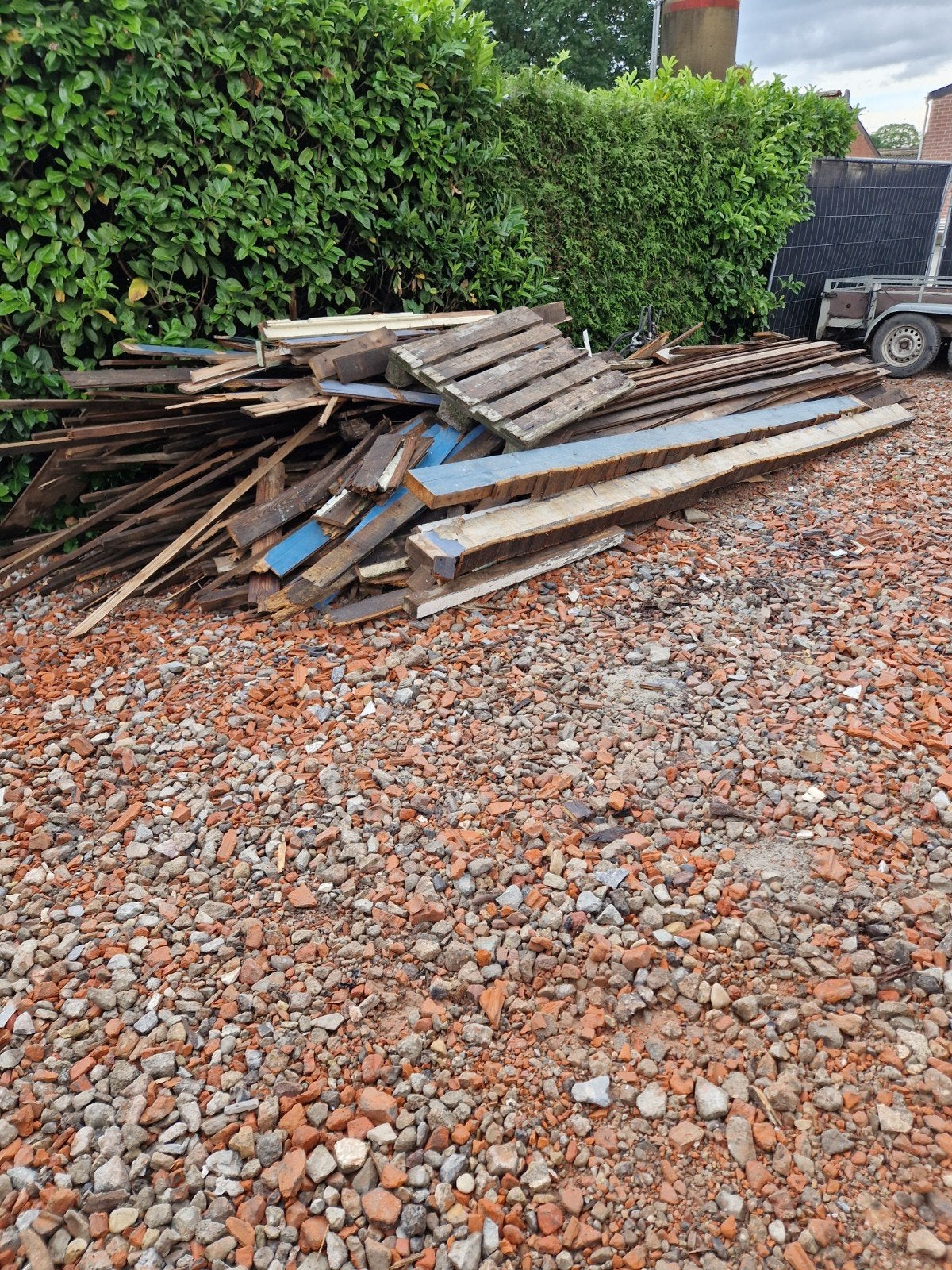 Gratis hout, Ophalen