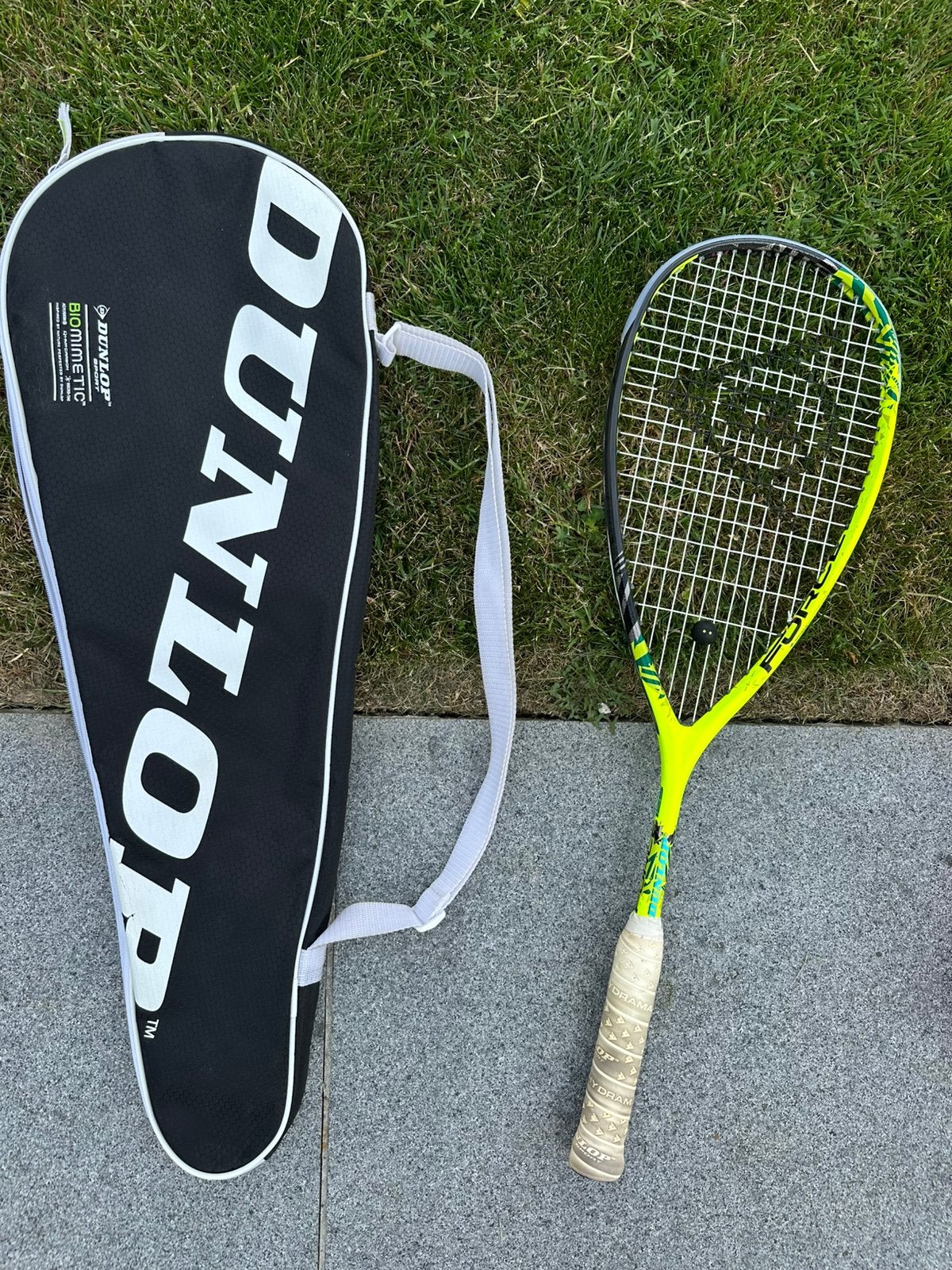 Dunlop Squash racket, Sports & Fitness, Squash, Enlèvement, Comme neuf, Raquette, Avec housse