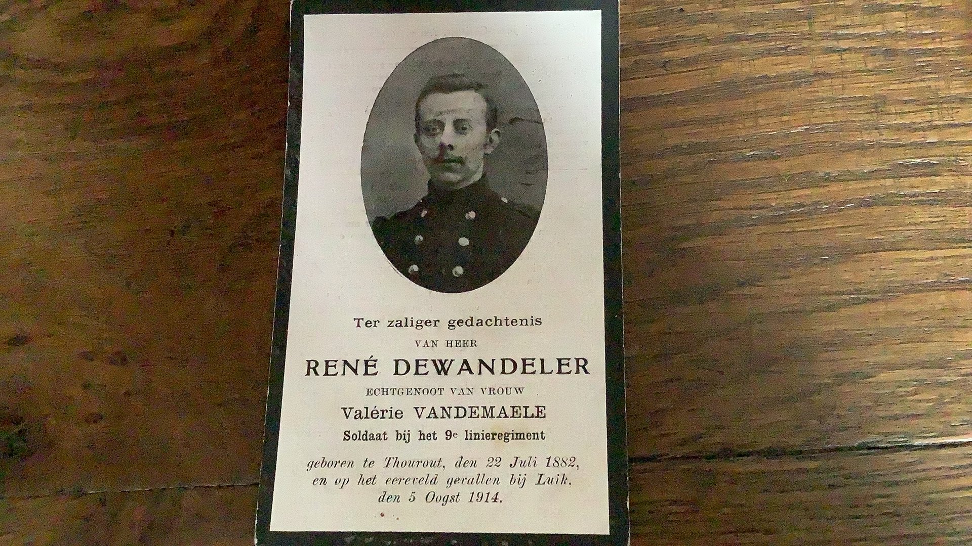 Oorlogsslachtoffer 1914 Thourhout Luik, Verzamelen, Ophalen of Verzenden