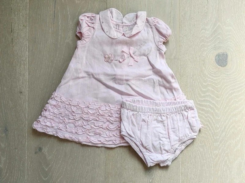 Loredana setje, Kinderen en Baby's, Babykleding | Maat 56, Meisje, Jurkje of Rokje, Ophalen of Verzenden, Zo goed als nieuw