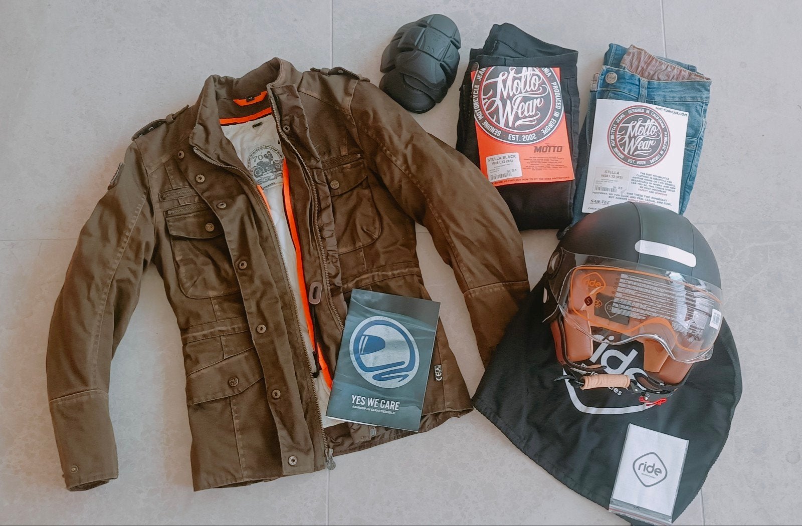 Allerlei moto jeans / motovest / helm / Caferacer, Ophalen