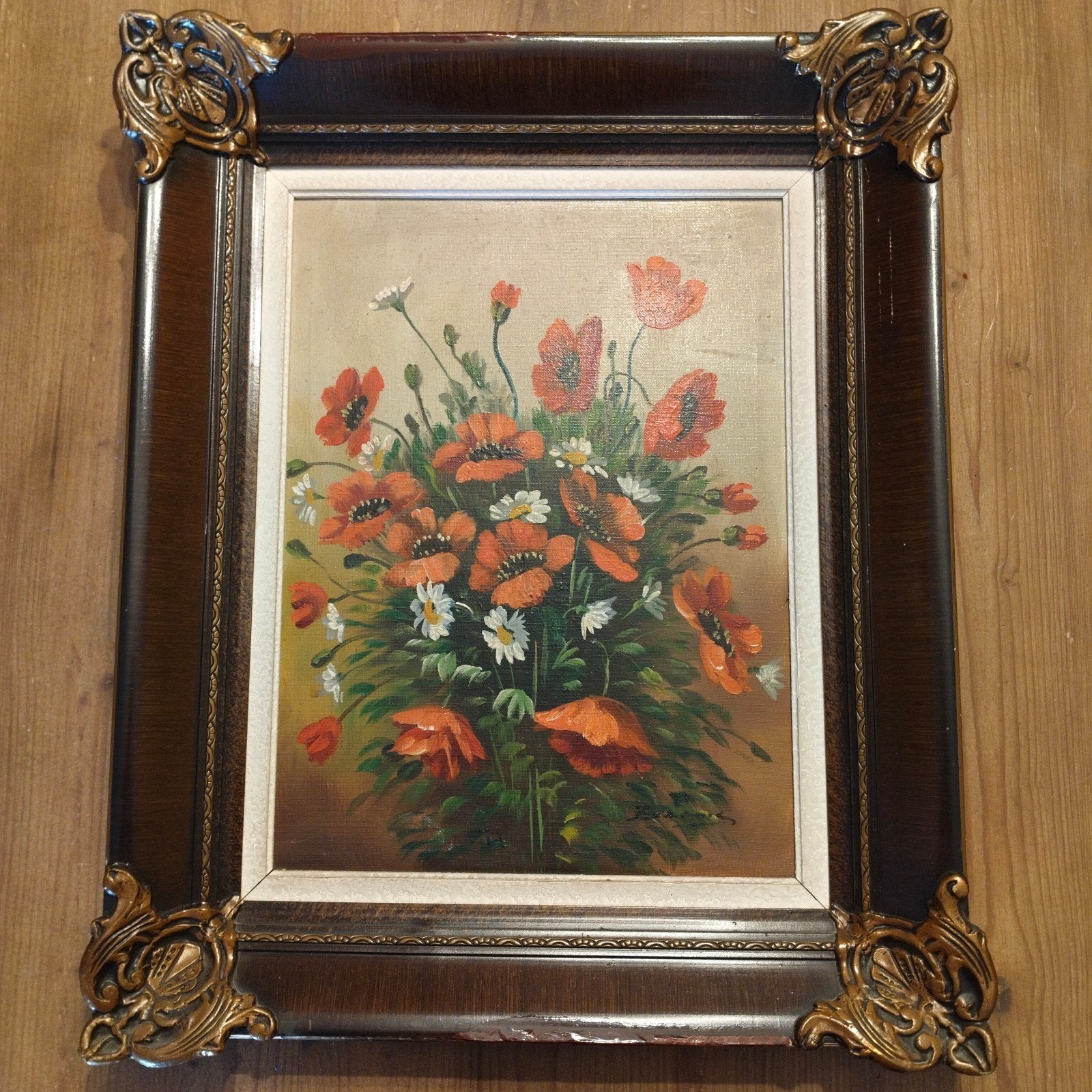 schilderij klaprozen, Antiek en Kunst, Ophalen