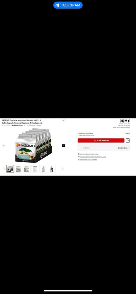 LOT CAFER TASSIMO Typ Latte Macchiato, Electroménager, Cafetières, Enlèvement