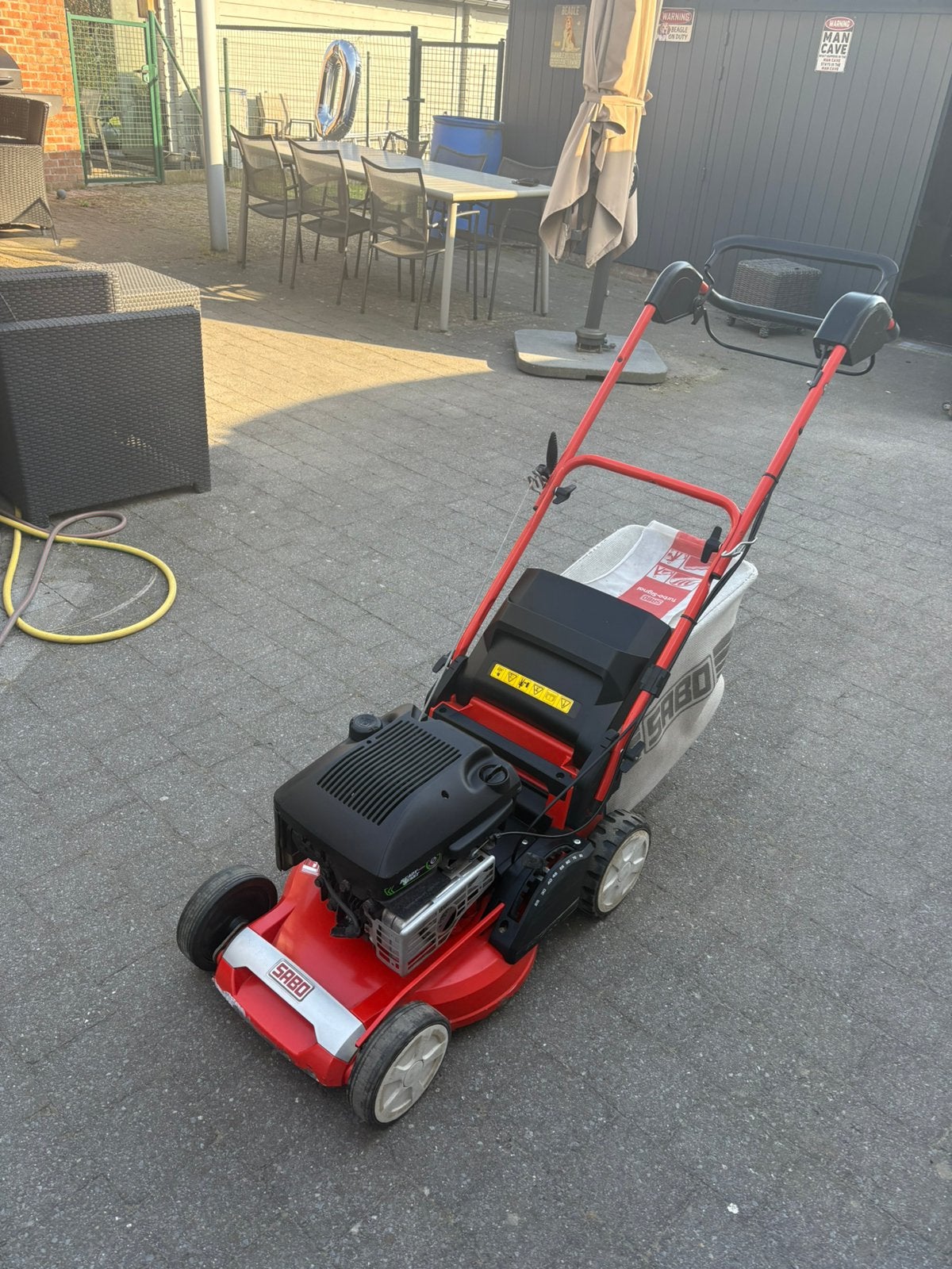 Sabo 43-A economy zelftrekker, Ophalen, Cirkelmaaier, Zo goed als nieuw, 40 t/m 49 cm