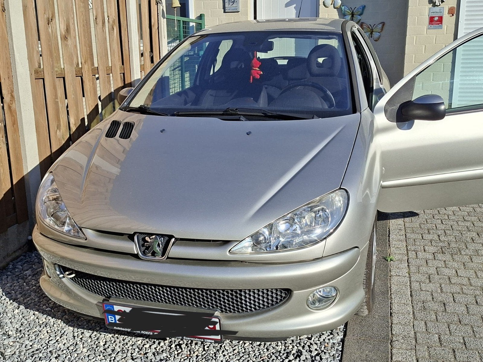 peugeot 206 xs 1.4 16v airco, Autos, Argent ou Gris, 14 cm³, Noir, Particulier
