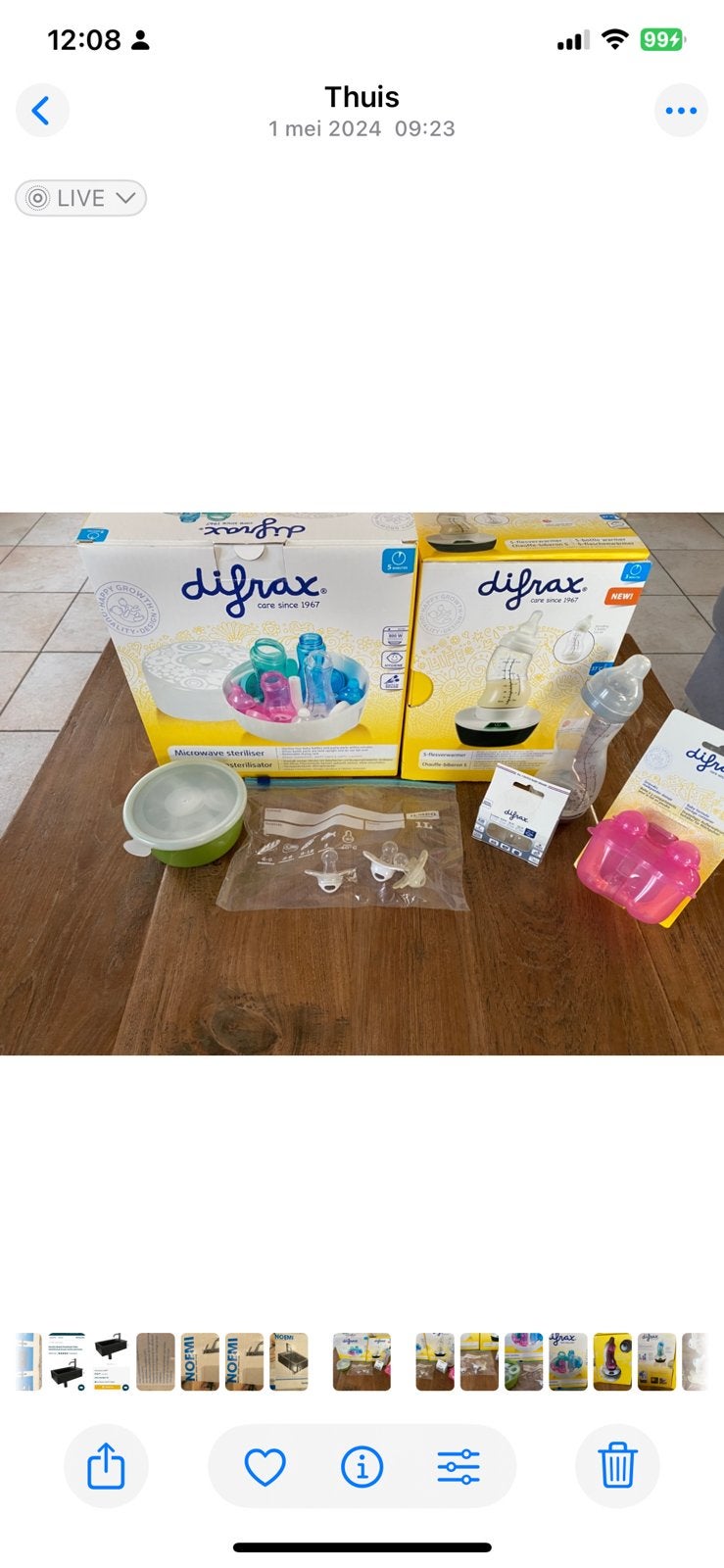 Difrax set, Ophalen, Zo goed als nieuw, Sterilisator