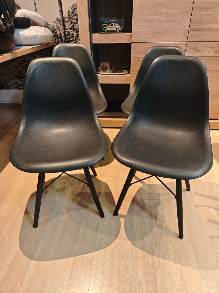 Stoelen 6 stuks mooie look !!Vaste prijs!!, Enlèvement, Noir