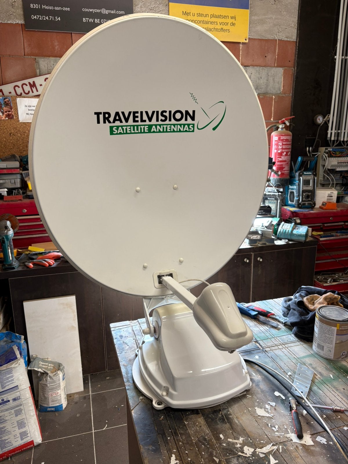 Automatische satelietschotel, TV, Hi-fi & Vidéo, Enlèvement, Utilisé, Antenne (parabolique)