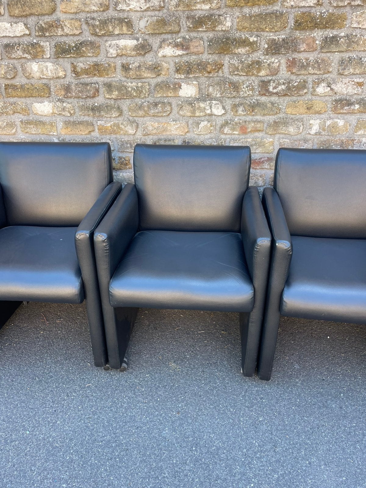 Stoelen op wieltjes, Huis en Inrichting, Stoelen, Ophalen, Kunststof, Gebruikt, Zwart