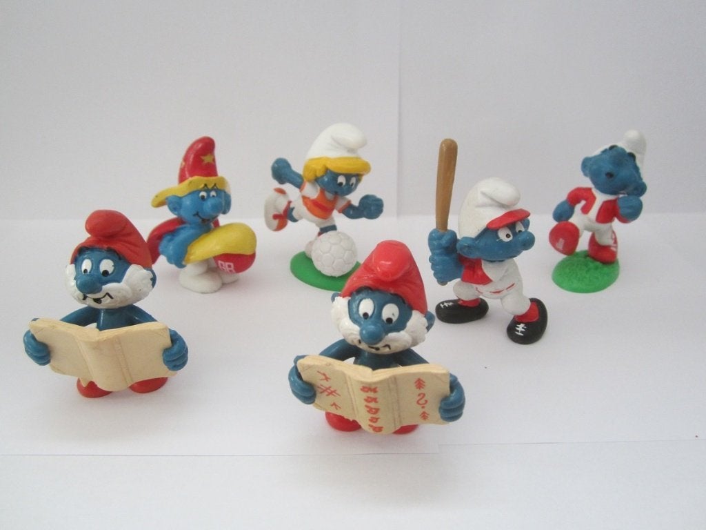 Schtroumpfs publicitaires - Prix sur les photos, Enlèvement ou Envoi, Comme neuf, Différents Schtroumpfs, Poupée, Figurine ou Peluche