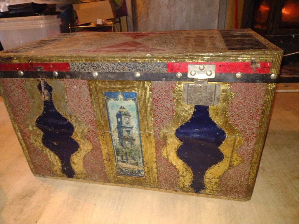 Oude houten kist, Ophalen, Gebruikt