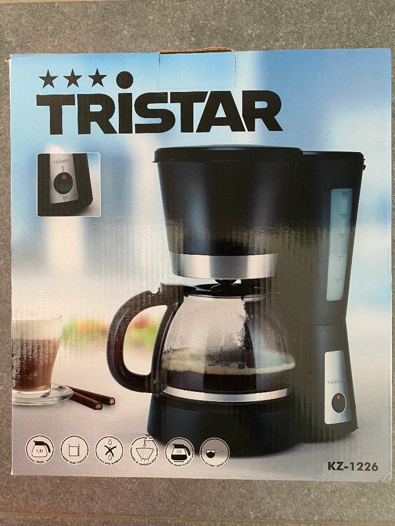 Cafetière filtre Tristar 900W 1,2L (10-12 tasses), Enlèvement ou Envoi, Cafetière, 10 tasses ou plus, Café moulu