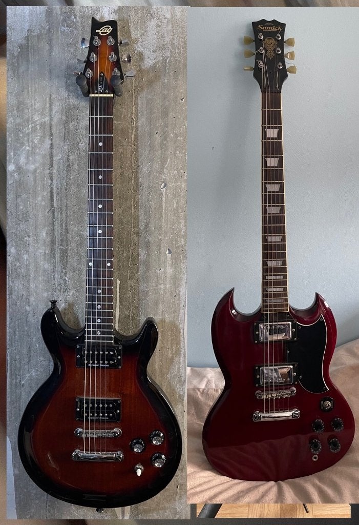LAG ROXANE & SAMICK Artist Series SG, Enlèvement ou Envoi, Utilisé, Solid body, Autres marques