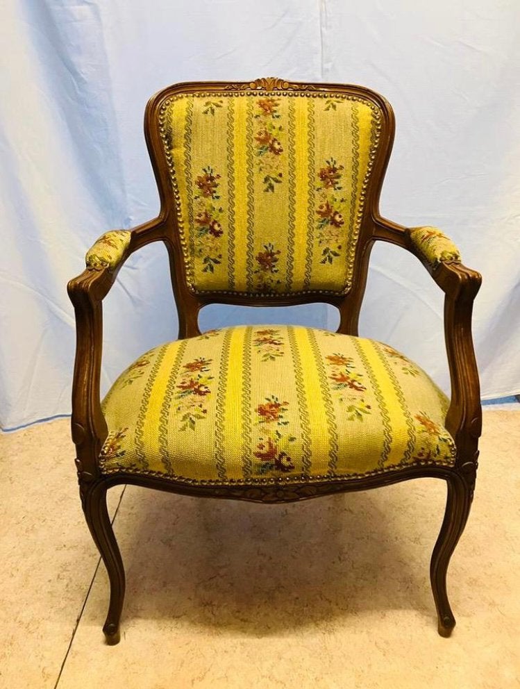 ANTIEKE FRANSE LOUIS XV STOEL CA. 1890 (Zie Beschrijving), Antiek en Kunst, Antiek | Meubels | Stoelen en Sofa's, Ophalen