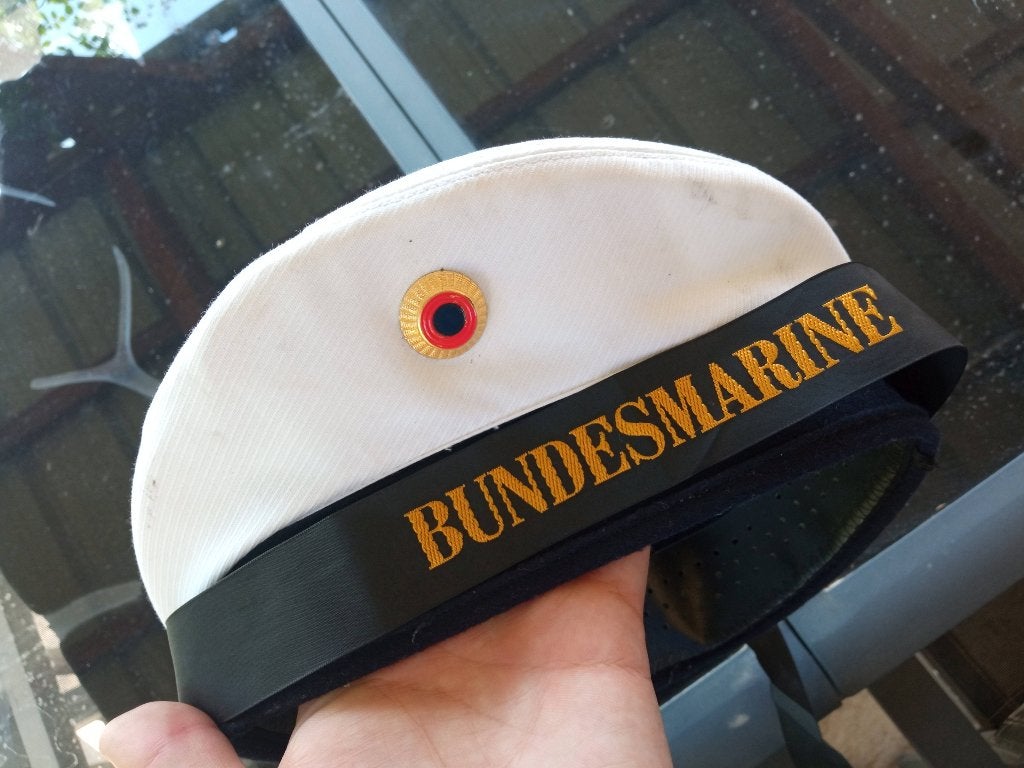 Militaria Bundeswehr Coiffe Marine Allemande, Envoi, Marine, Vêtements ou Chaussures