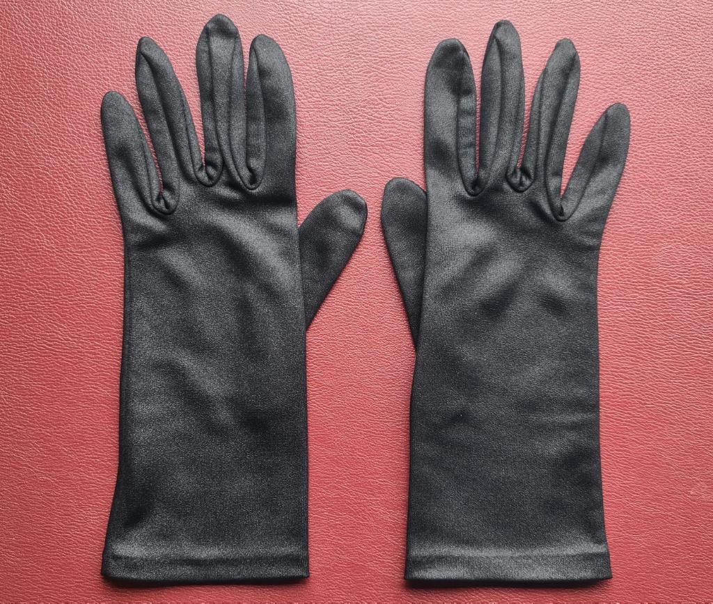 Ceremonie handschoenen (zwart) - M, Ophalen of Verzenden, Zo goed als nieuw, Maat 38/40 (M), Handschoenen