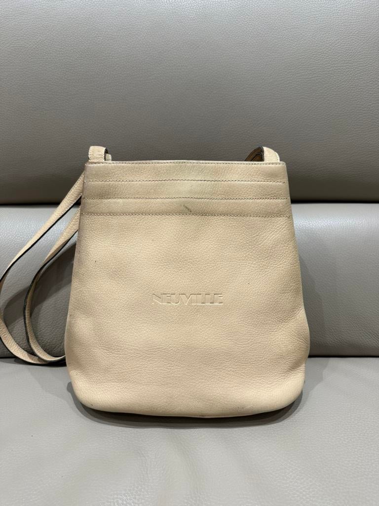 Neuville handtas, Overige merken, Gebruikt, Beige, Ophalen of Verzenden