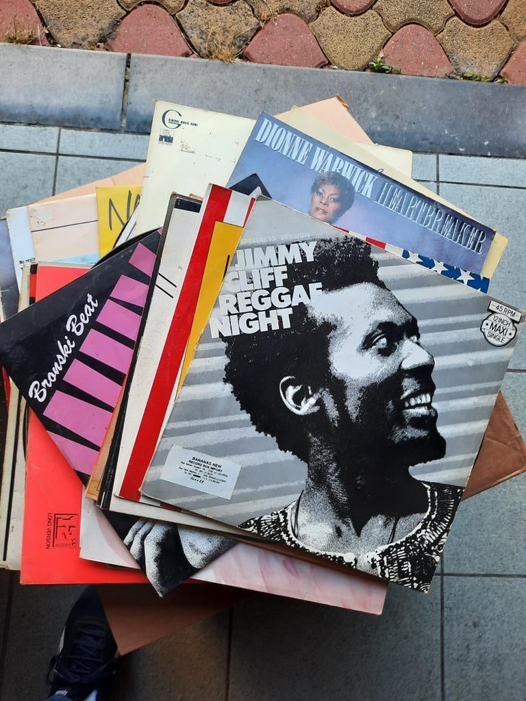 Lot de vinyles 33t et 45t, Enlèvement