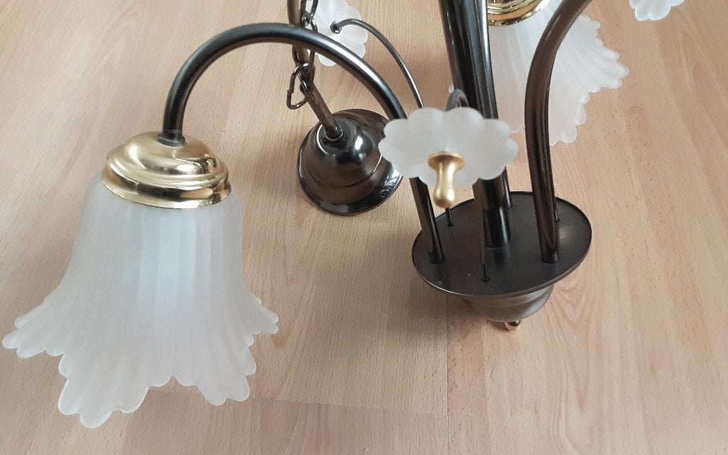 2 Landelijke plafondlampen, Overige stijlen, Inclusief lichtbron, Meerkleurig, Zo goed als nieuw