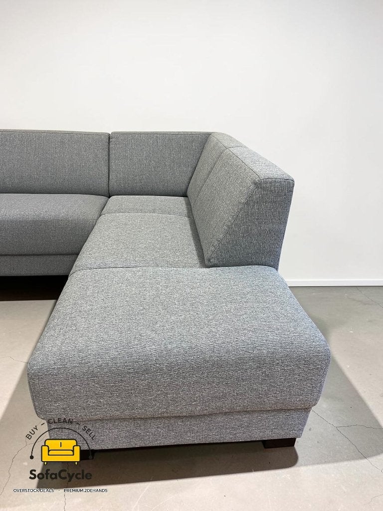 Goossens hoekzetel grijs, vaste kussens – nieuw, Gebruikt, Zonnestraat 223-229, 9600 Ronse, België, Info@sofacycle.be, SofaCycle VOF