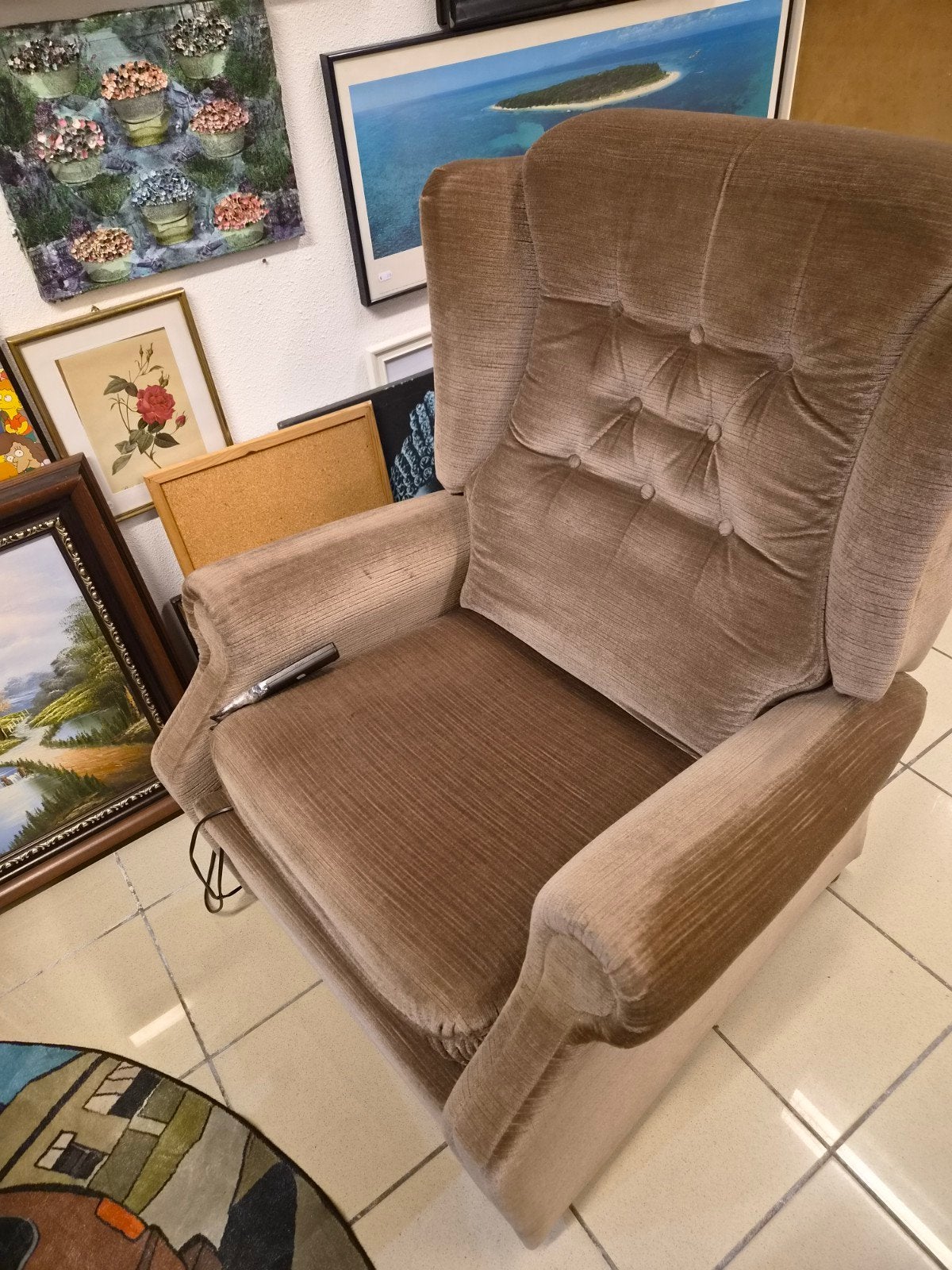 retro/ vintage relax zetel, Huis en Inrichting, Ophalen, Zo goed als nieuw, Stof, Retro/ vintage