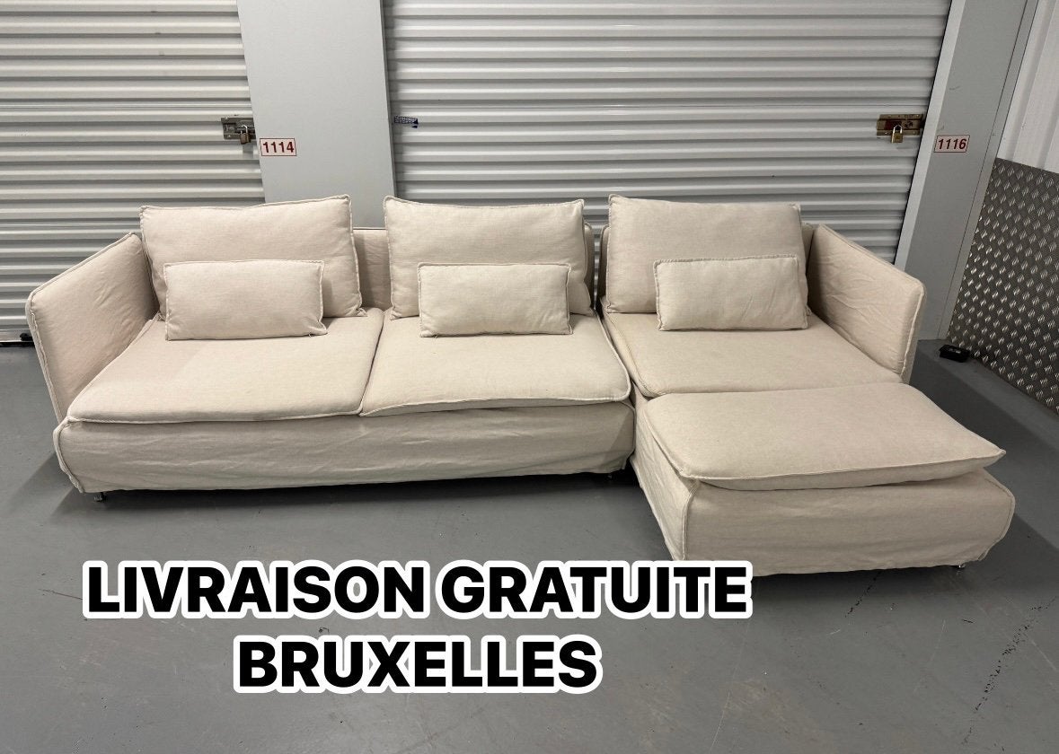 Canapé IKEA Soderhamn beige - Livraison gratuite, Enlèvement ou Envoi, Comme neuf