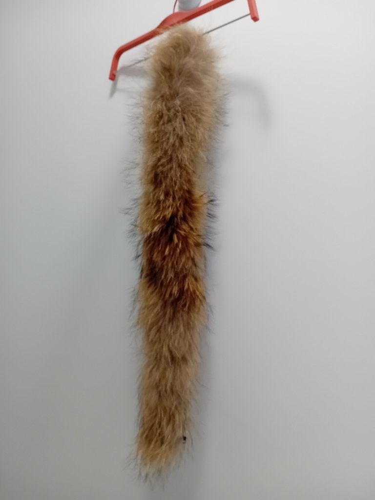 Echte bontkraag (wasbeer) LAUREL voor capuchon / jas - 70 cm, Laurèl, Ophalen of Verzenden, Nieuw, Bruin
