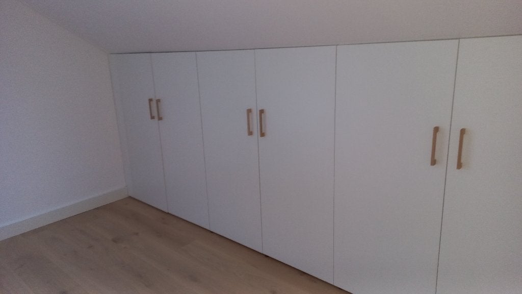 Schuifdeur kastenwand knieschot kast schuine wand op maat., Ophalen, Schuifdeur, Nieuw, Hout